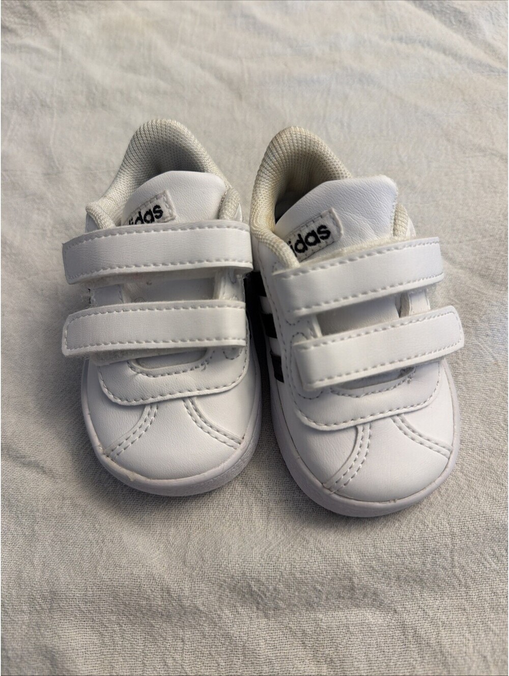 Adidas Baby Grand Court Sneaker, Size 3k - Black/White